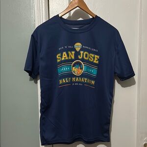 Like New San Jose Half Marathon Blue T-Shirt size small
